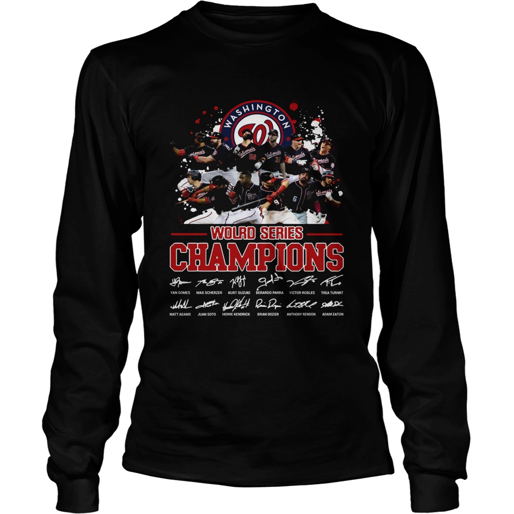 1572668465Washington Nationals 2019 World Series Champions Signatures LongSleeve