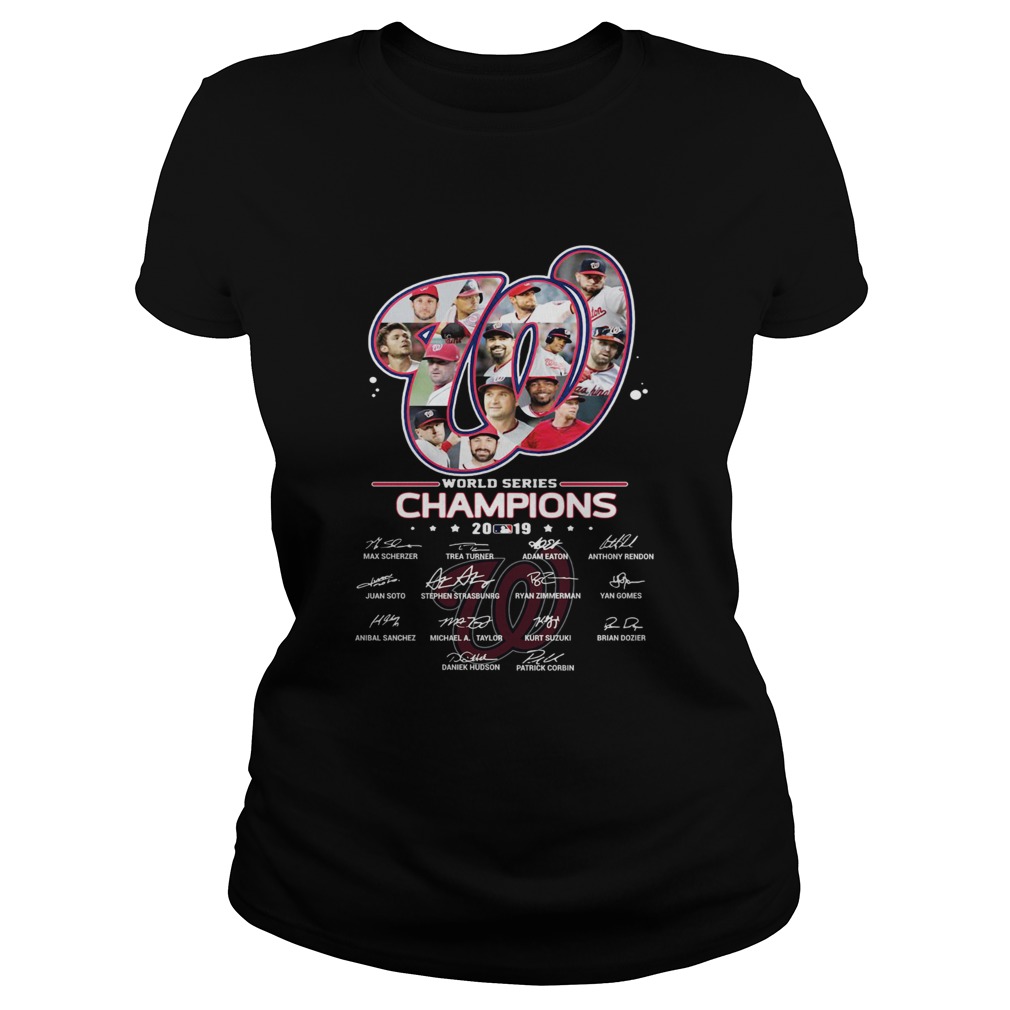 1572668592Washington Nationals Team 2019 World Series Champions Signatures Classic Ladies