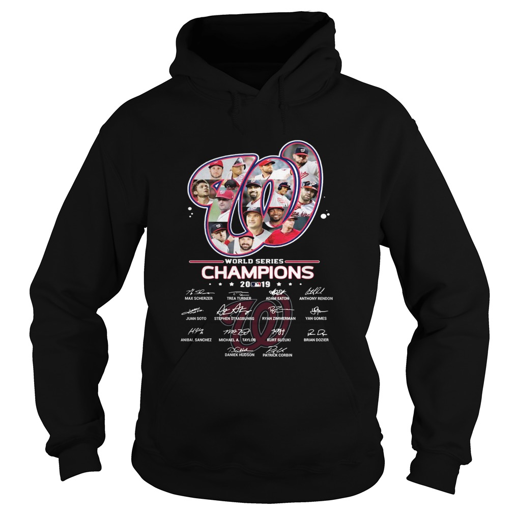 1572668592Washington Nationals Team 2019 World Series Champions Signatures Hoodie