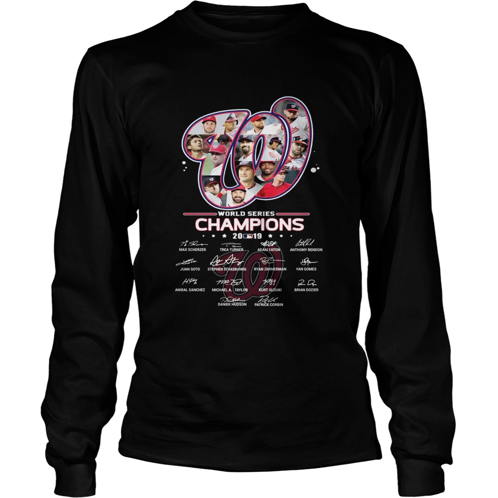 1572668592Washington Nationals Team 2019 World Series Champions Signatures LongSleeve