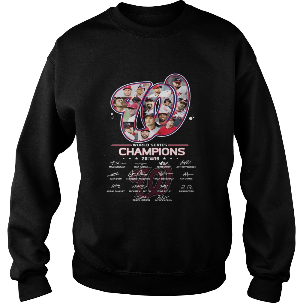 1572668592Washington Nationals Team 2019 World Series Champions Signatures Sweatshirt