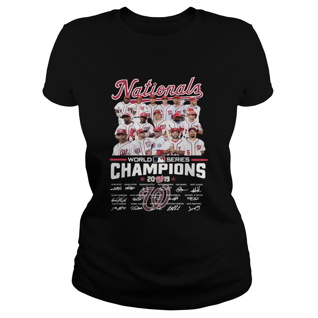 15726686482019 World Series Champions Washington Nationals Players Signatures Classic Ladies