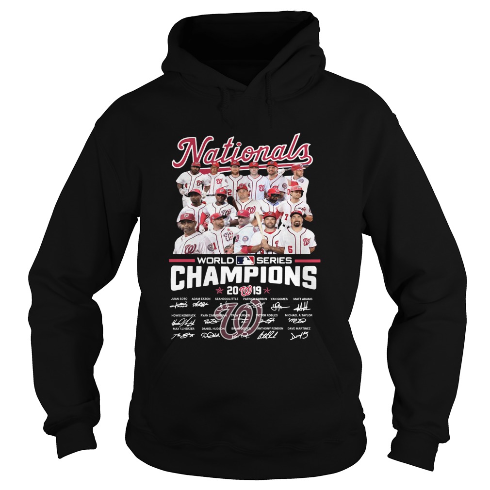 15726686482019 World Series Champions Washington Nationals Players Signatures Hoodie