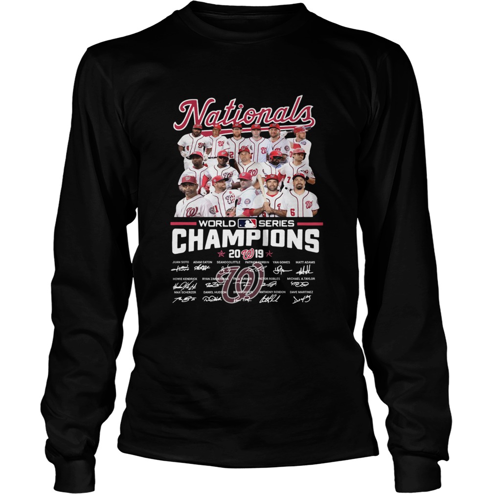 15726686482019 World Series Champions Washington Nationals Players Signatures LongSleeve