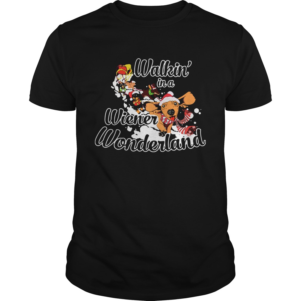 Dachshund Walkin’ In A Wiener Wonderland Christmas Shirt