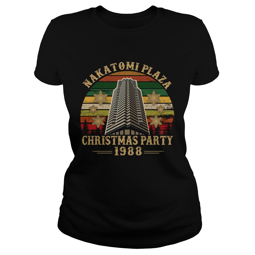 1572685947Nakatomi Plaza Chirtmast Party 1988 Vitage Shirt Classic Ladies