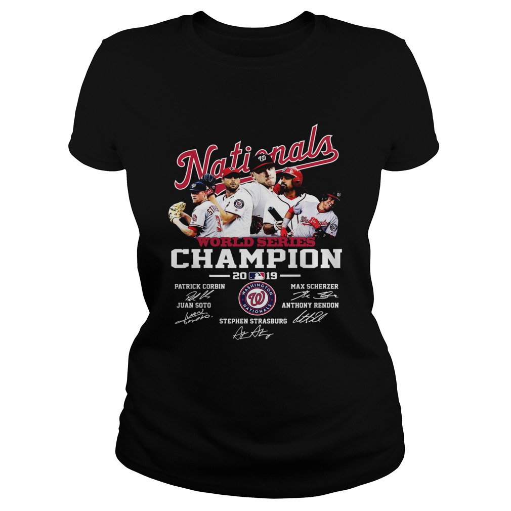 1572686053Nationals World Series 2019 Signatures Shirt Classic Ladies