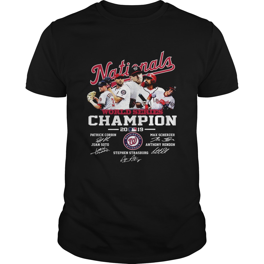 Nationals World Series 2019 Signatures Shirt