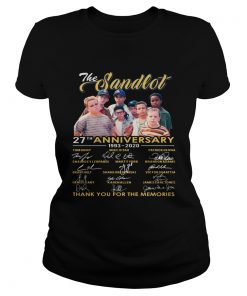 1572686521The Sandlot 27th Anniversary 1993-2020 Thank You For The Memories Signature Shirt Classic Ladies