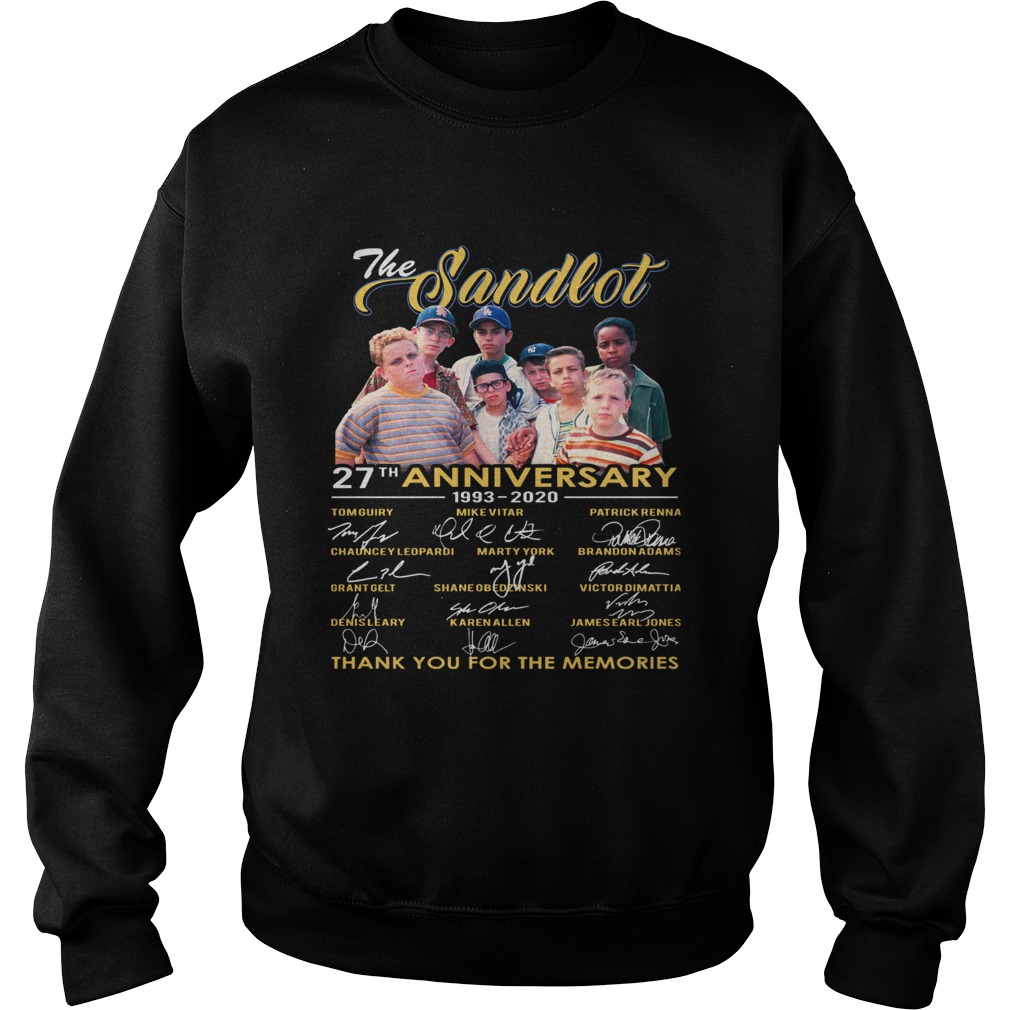 1572686521The Sandlot 27th Anniversary 1993-2020 Thank You For The Memories Signature Shirt Sweatshirt