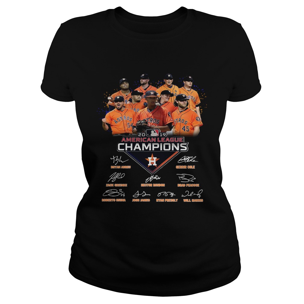 1572686883Houston Astros 2019 American League Champions Signature Shirt Classic Ladies