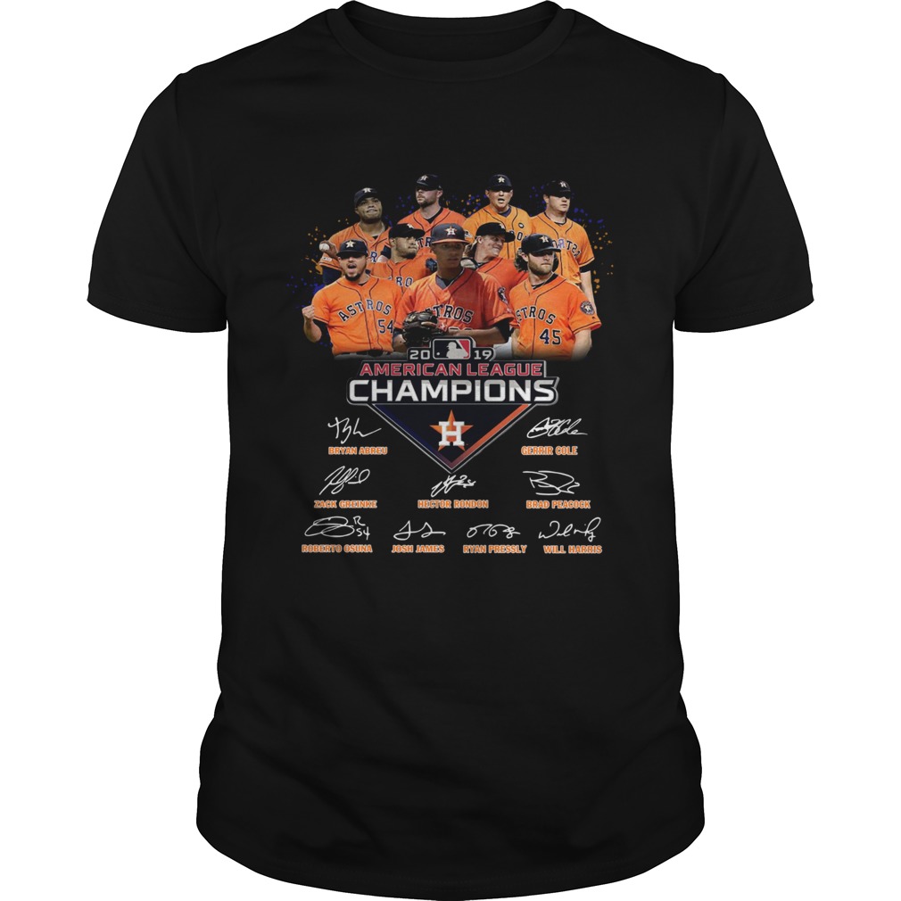 Houston Astros 2019 American League Champions Signature Shirt