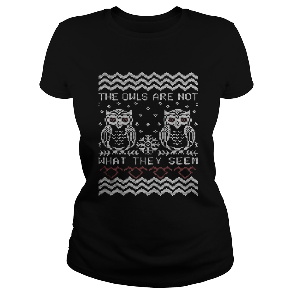 1572831353The owls are not what they seem Christmas ugly Classic Ladies