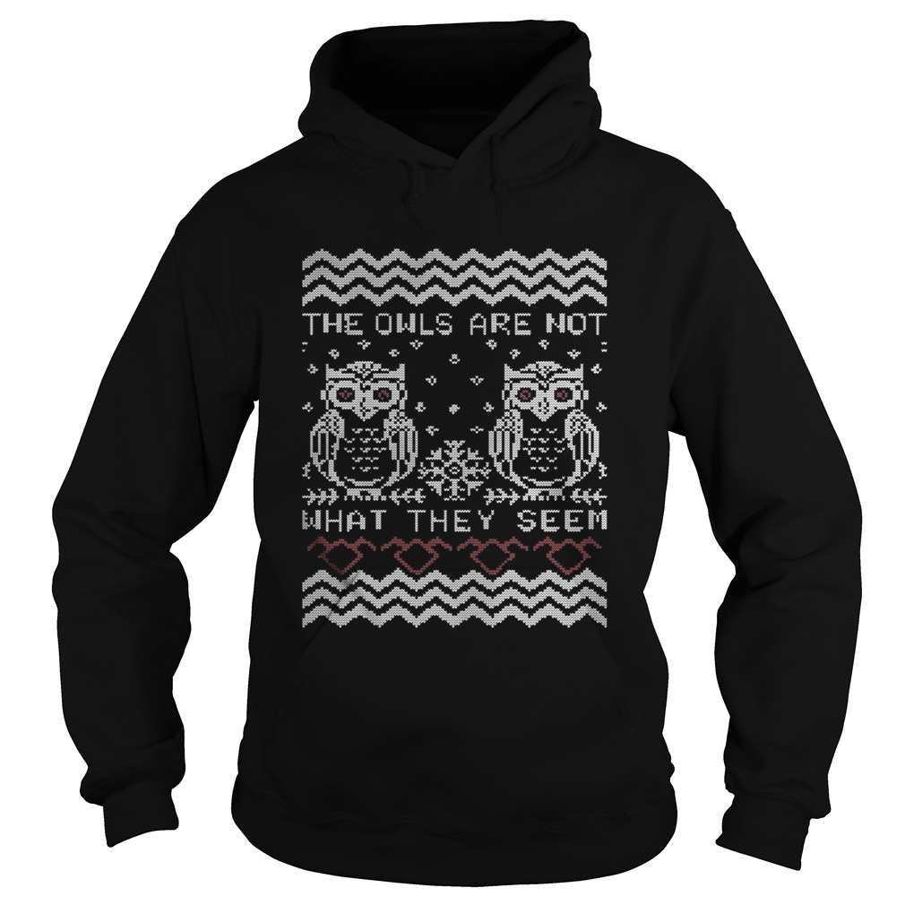 1572831353The owls are not what they seem Christmas ugly Hoodie