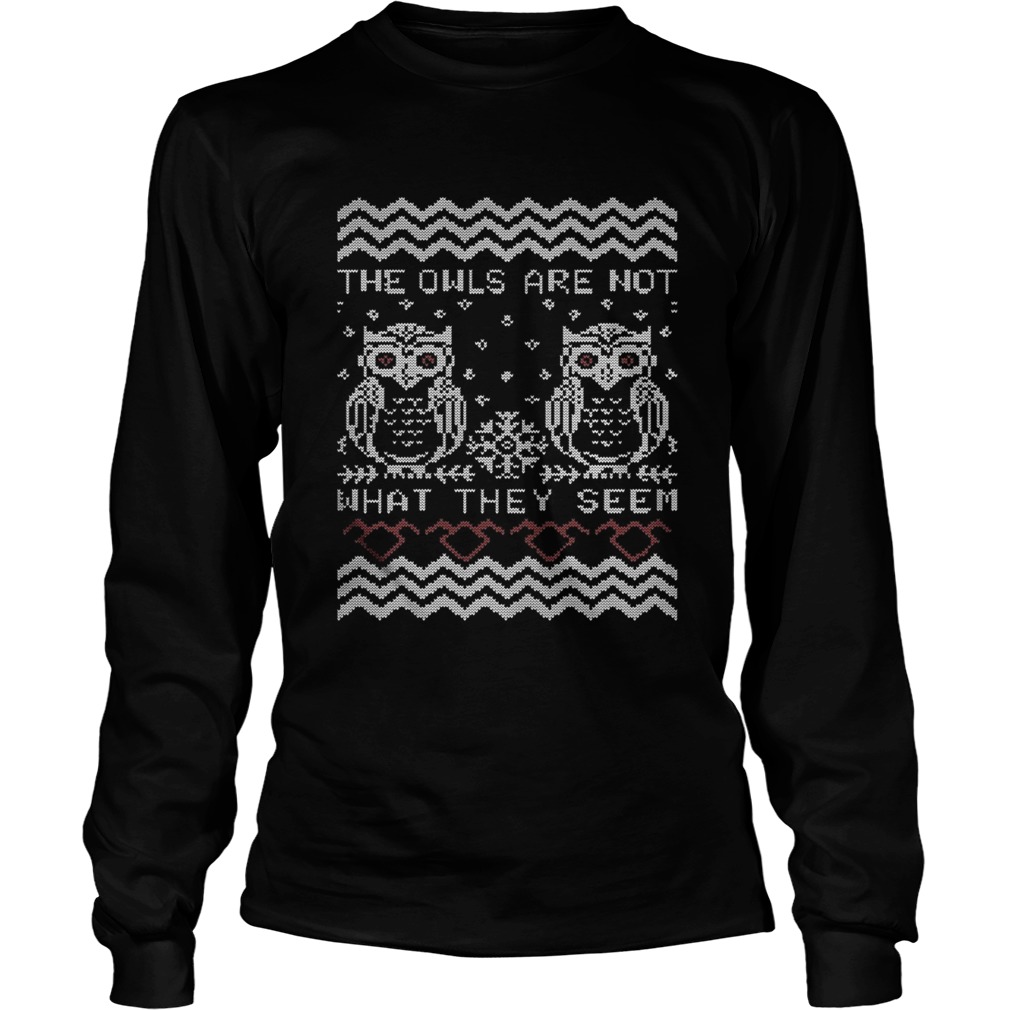 1572831353The owls are not what they seem Christmas ugly LongSleeve