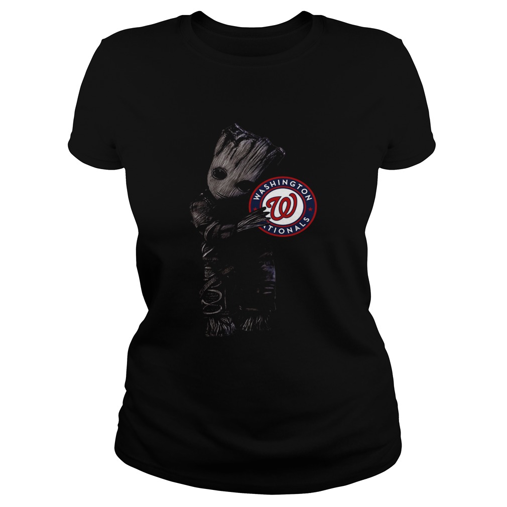 1572837079Baby Groot Hug Washington Nationals Classic Ladies