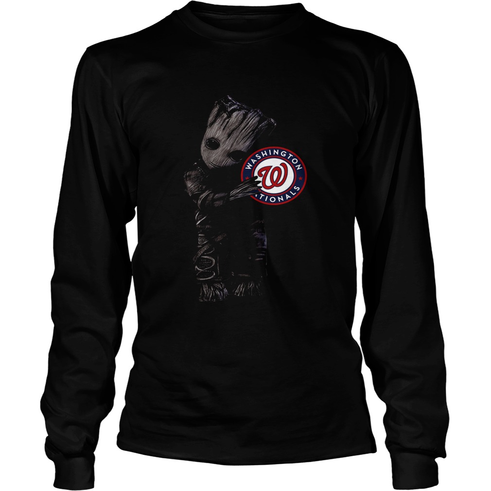 1572837079Baby Groot Hug Washington Nationals LongSleeve