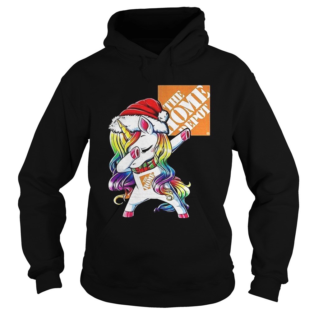 1572839697The home depot christmas dabbing unicorn Hoodie