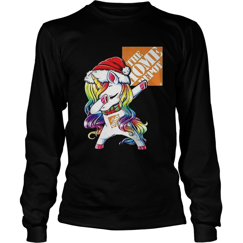 1572839697The home depot christmas dabbing unicorn LongSleeve