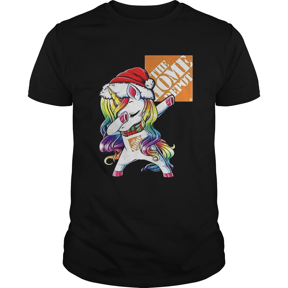 The home depot christmas dabbing unicorn shirt