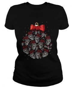 1572839865Skull christmas ball glitter pattern  Classic Ladies