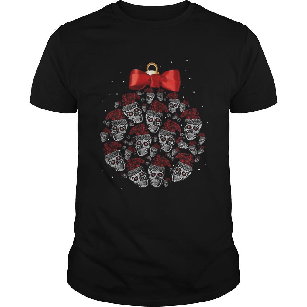 Skull christmas ball glitter pattern shirt