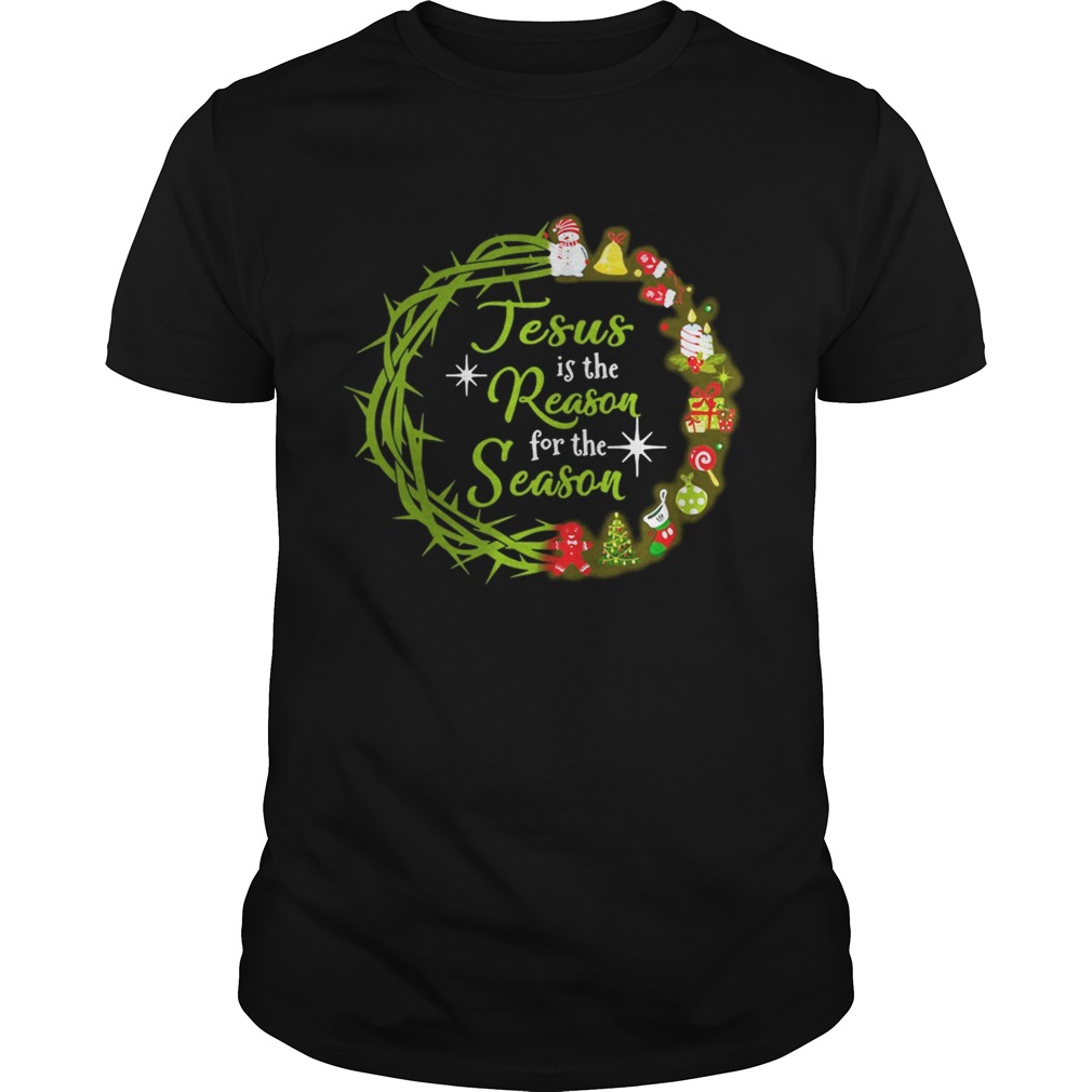 Jesus Is The Reason For The Season Christmas wreath shirt