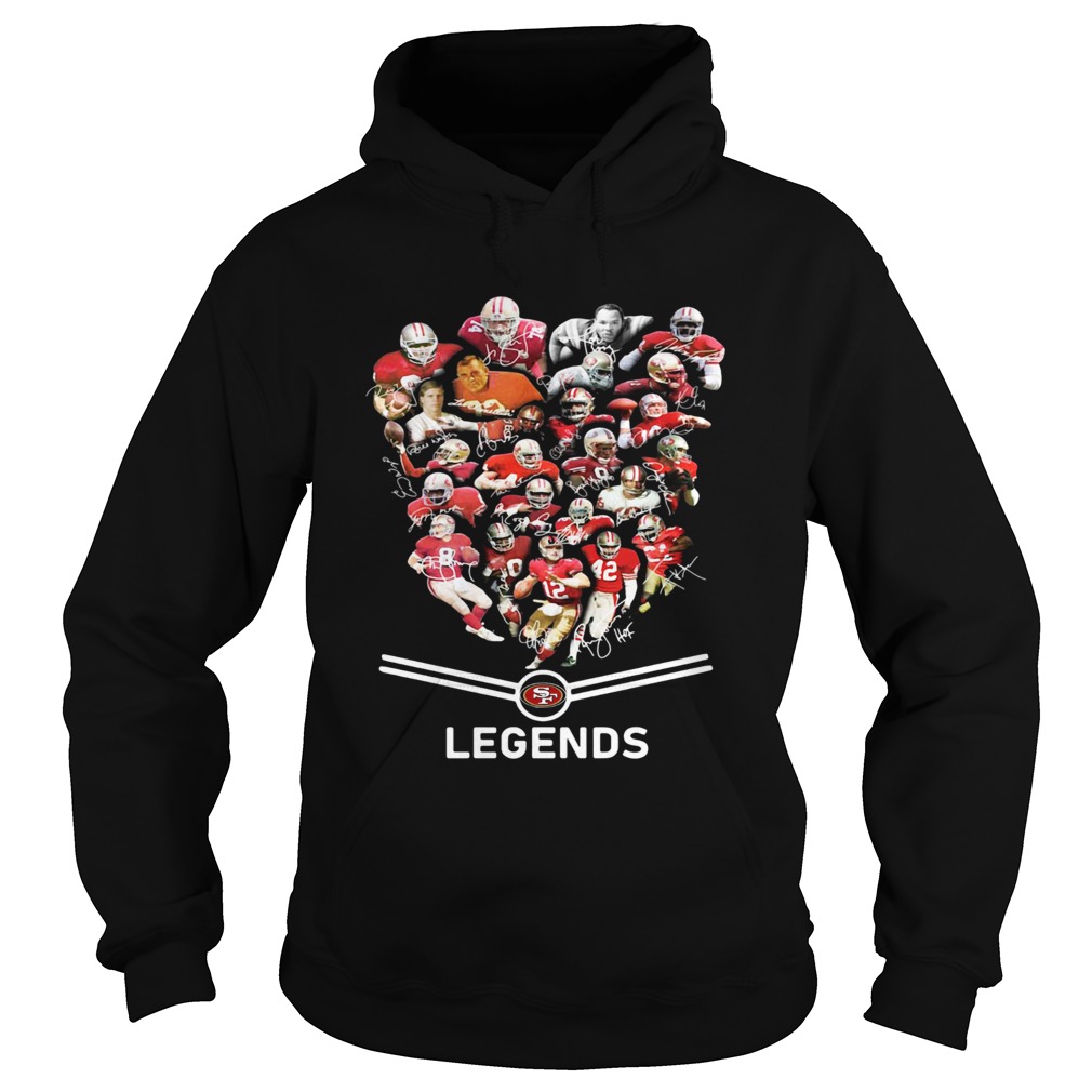 1572842911San Francisco 49ers Players Legends Signatures Hoodie