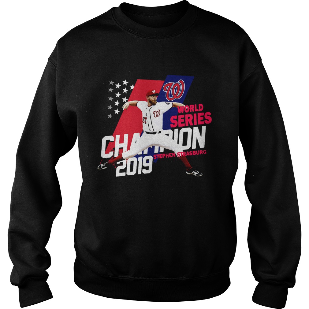 1572843043Stephen Strasburg Washington Nationals world series champions 2019 American Flag Sweatshirt