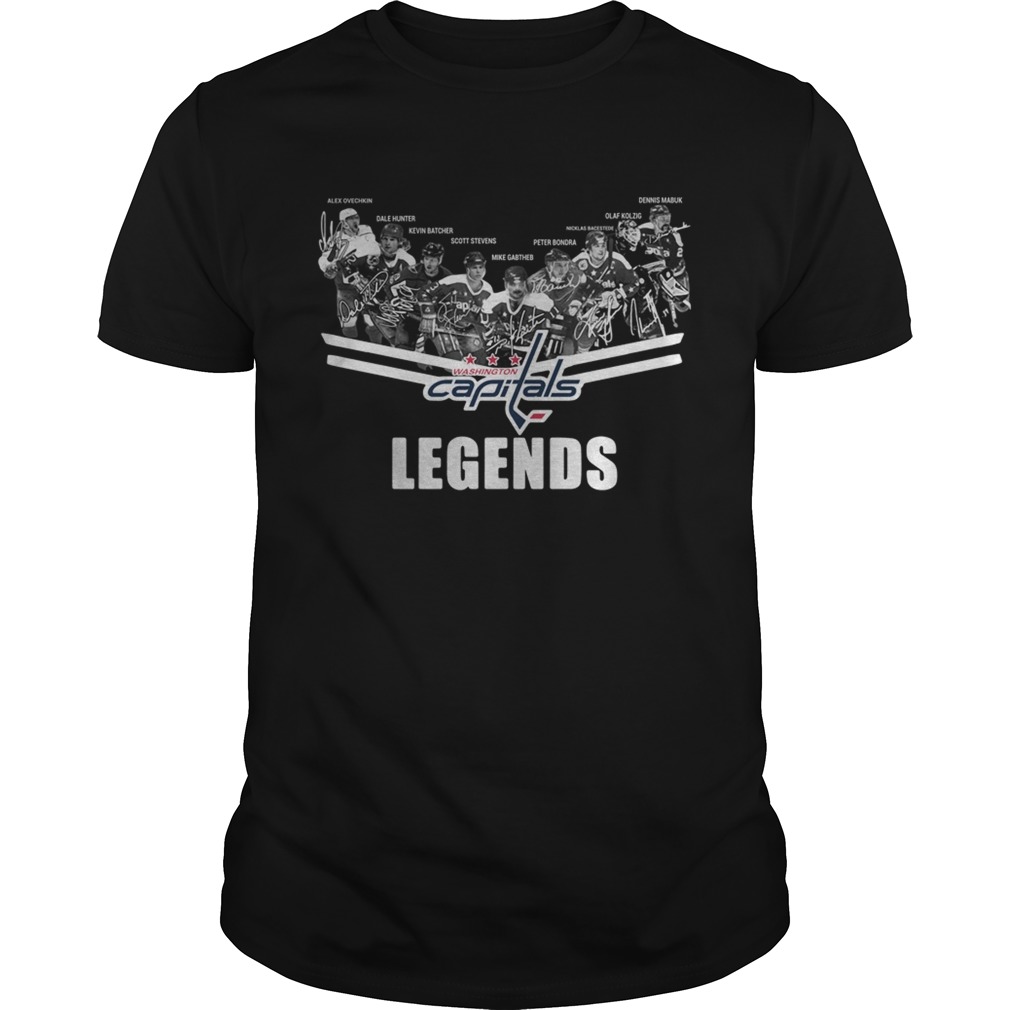 Washington Capitals Alexander Ovechkin Dale Hunter Kevin Hatcher legends signature shirt