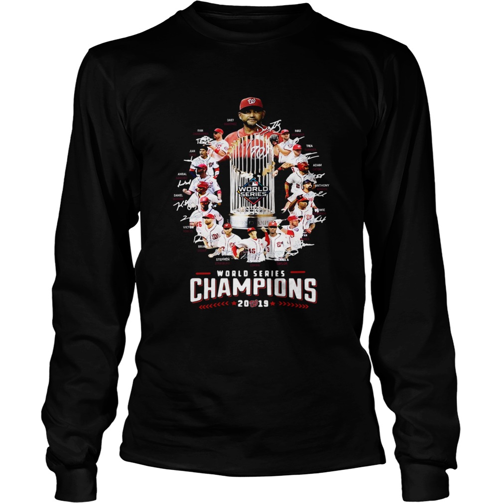 1572843940Washington Nationals Team 2019 World Series Champions Signatures LongSleeve