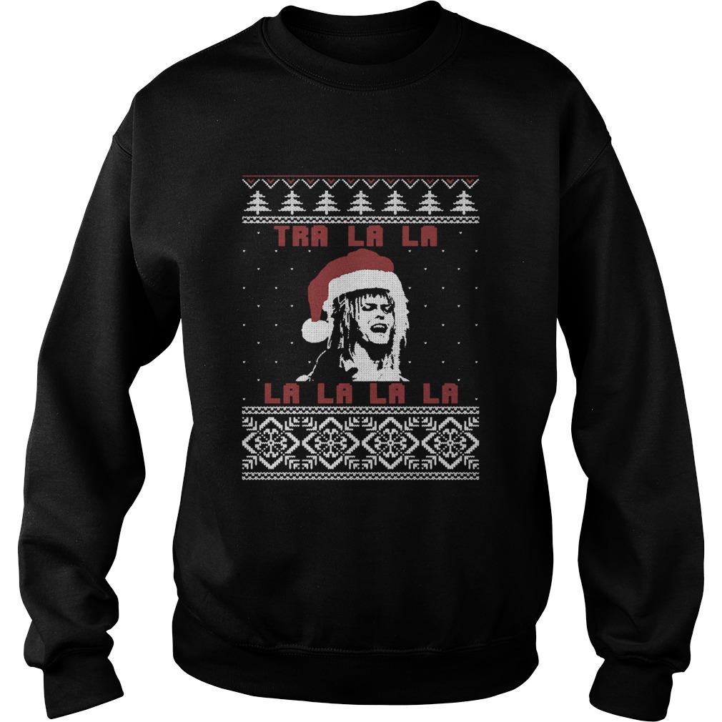 1572854599Jareth Labyrinth Tra La La La La La La Christmas Sweatshirt