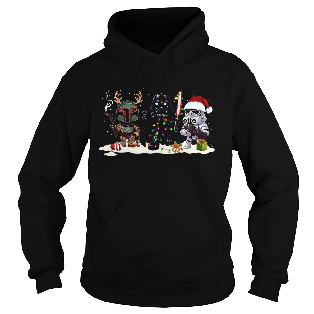 1572854812Star Wars Boba Fett Darth Vader Stormtrooper Christmas Hoodie