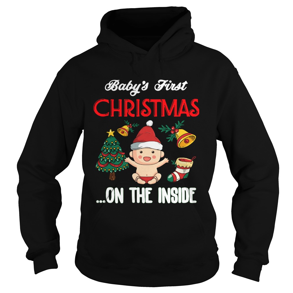 1572855125Babyâ€™s First Christmas On The Inside Hoodie