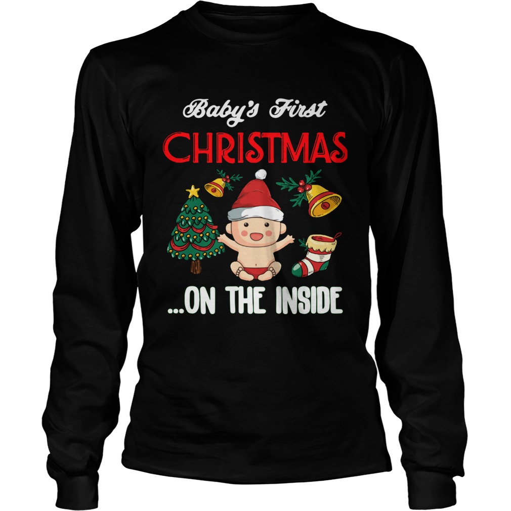 1572855125Babyâ€™s First Christmas On The Inside LongSleeve