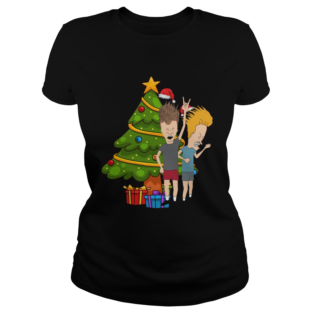 1572855191Beavis And Butthead Around The Christmas Tree Classic Ladies