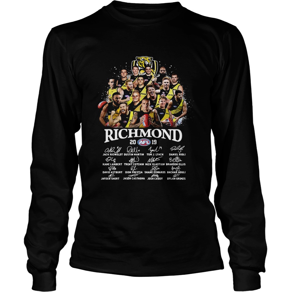 1572856944Tiger Richmond 2019 AFL Team Player Signatures LongSleeve