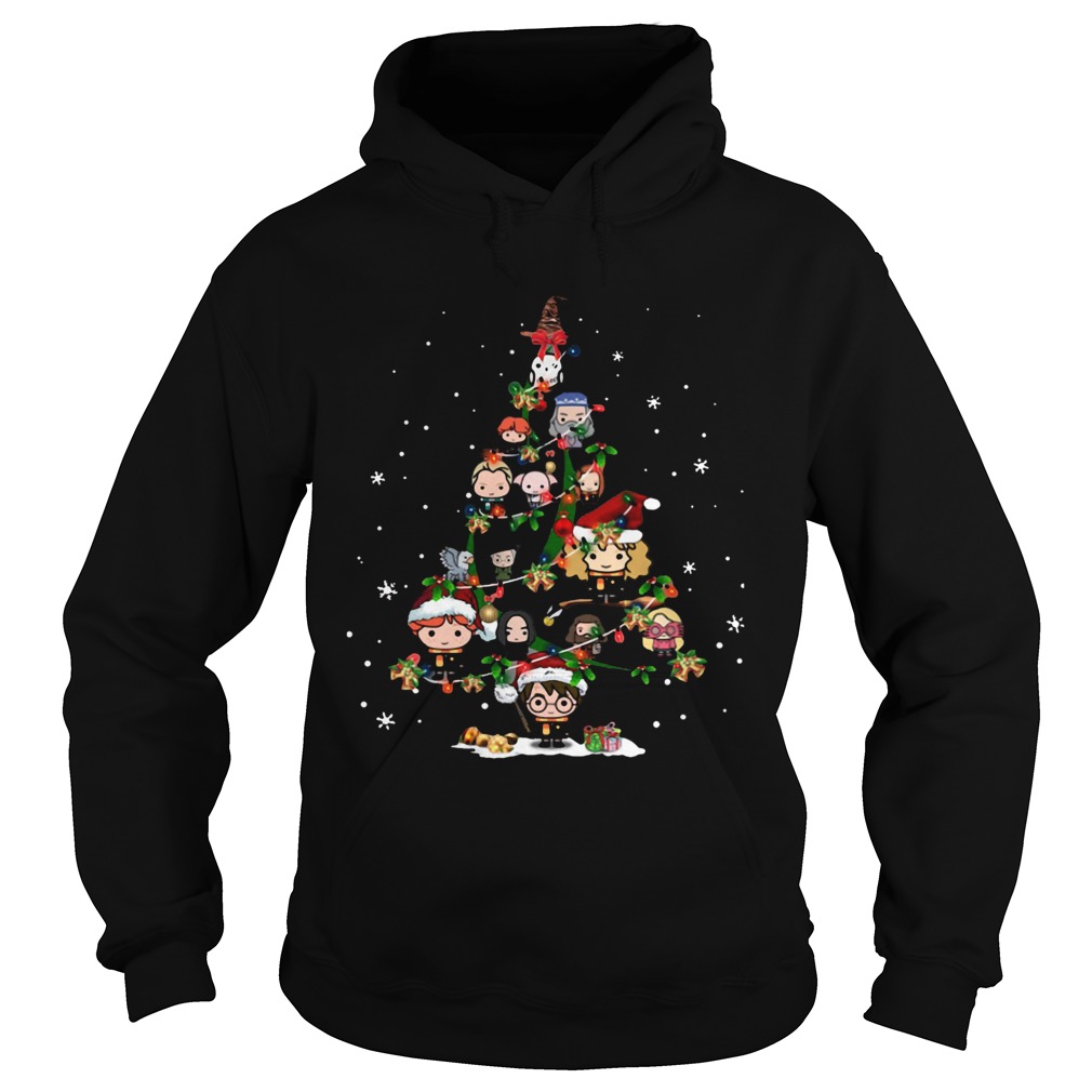 1572857149Harry Potter Chibi Characters Christmas Tree Hoodie