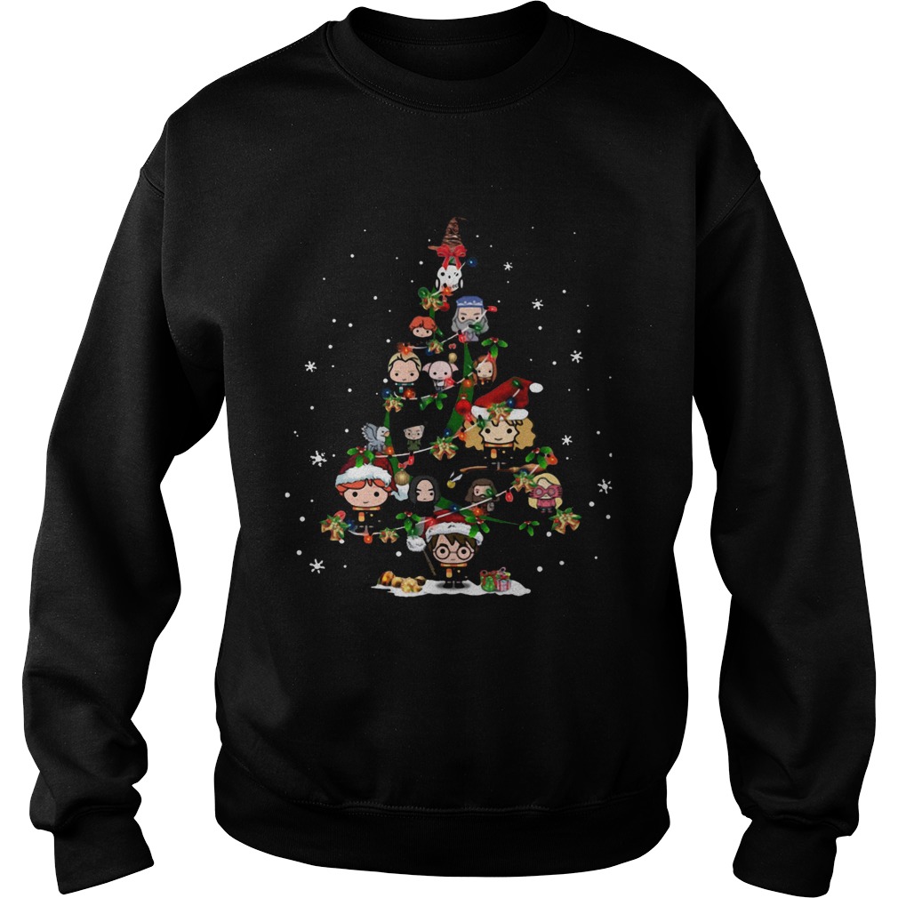 1572857149Harry Potter Chibi Characters Christmas Tree Sweatshirt