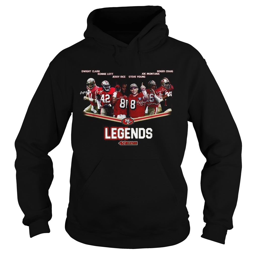 1572858906San Francisco 49ers Legends team signatures Hoodie