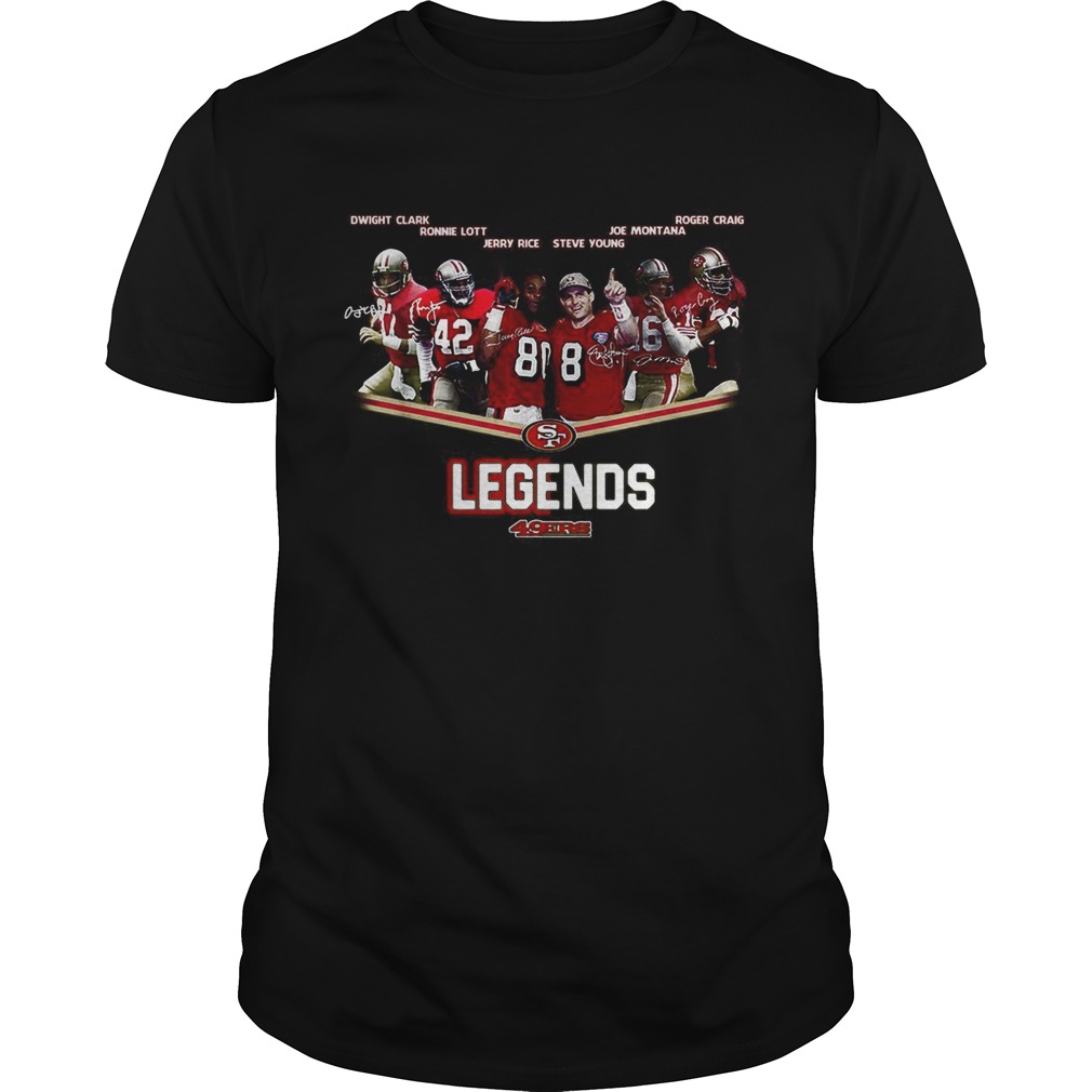 San Francisco 49ers Legends team signatures shirt