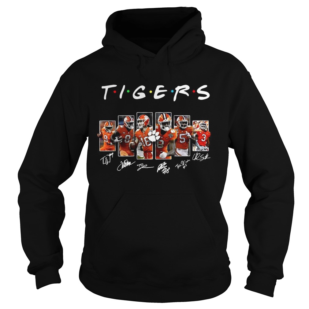 1572859042Clemson Tigers team player signatures Hoodie