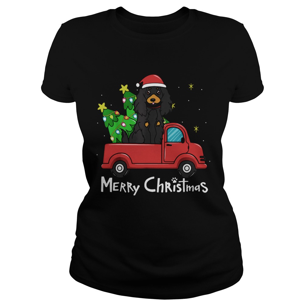 1572861785Gordon Setter Christmas Truck Tree Merry Christmas Classic Ladies