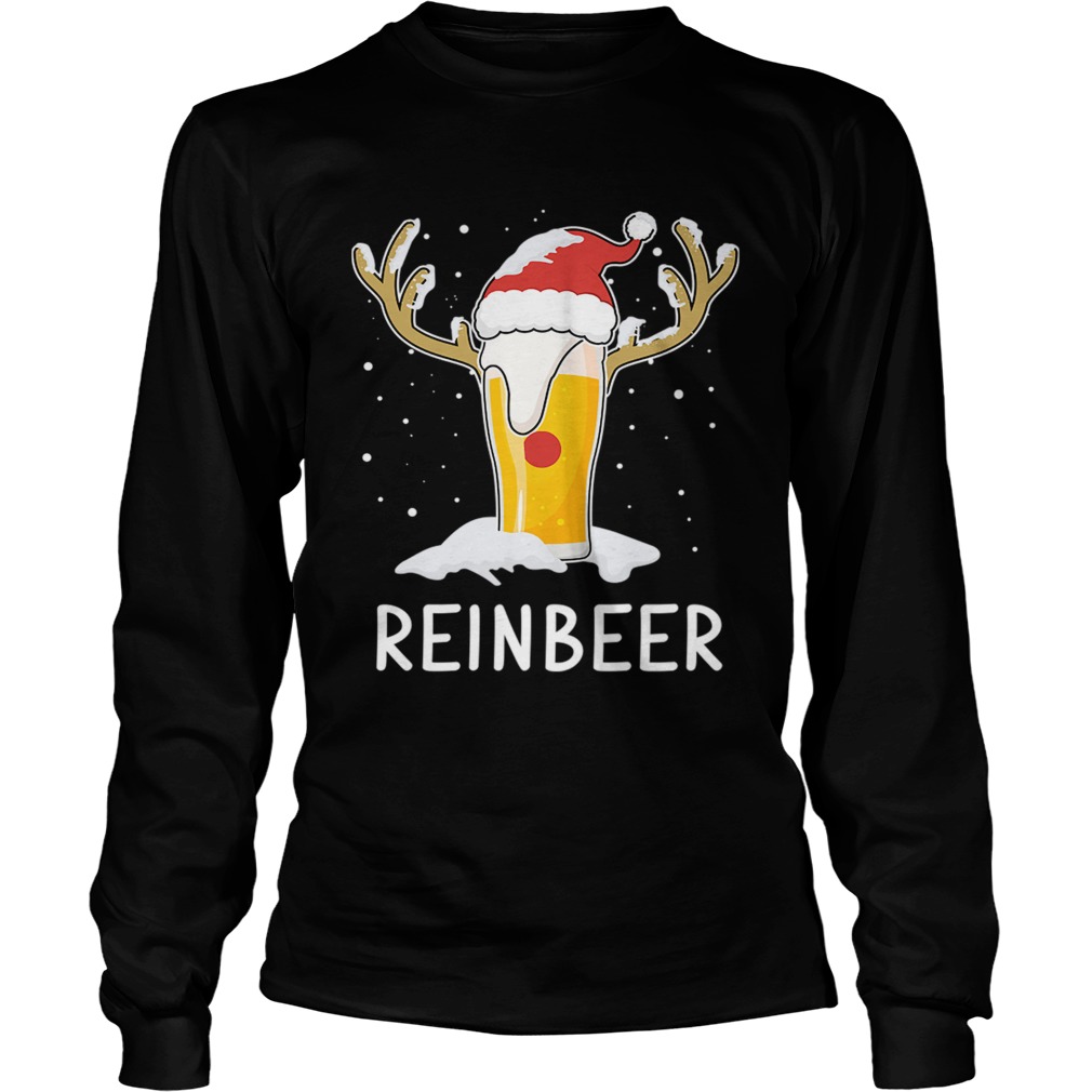 1572862057ReinBeer Xmas Beer Deer With Christmas Hat LongSleeve