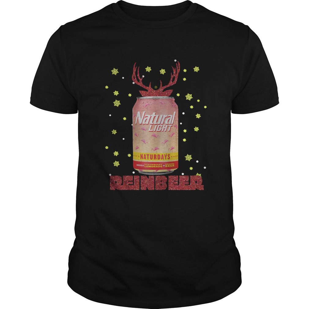 Natural Light Beer Strawberry Lemonade Naturdays Reinbeer Christmas shirt