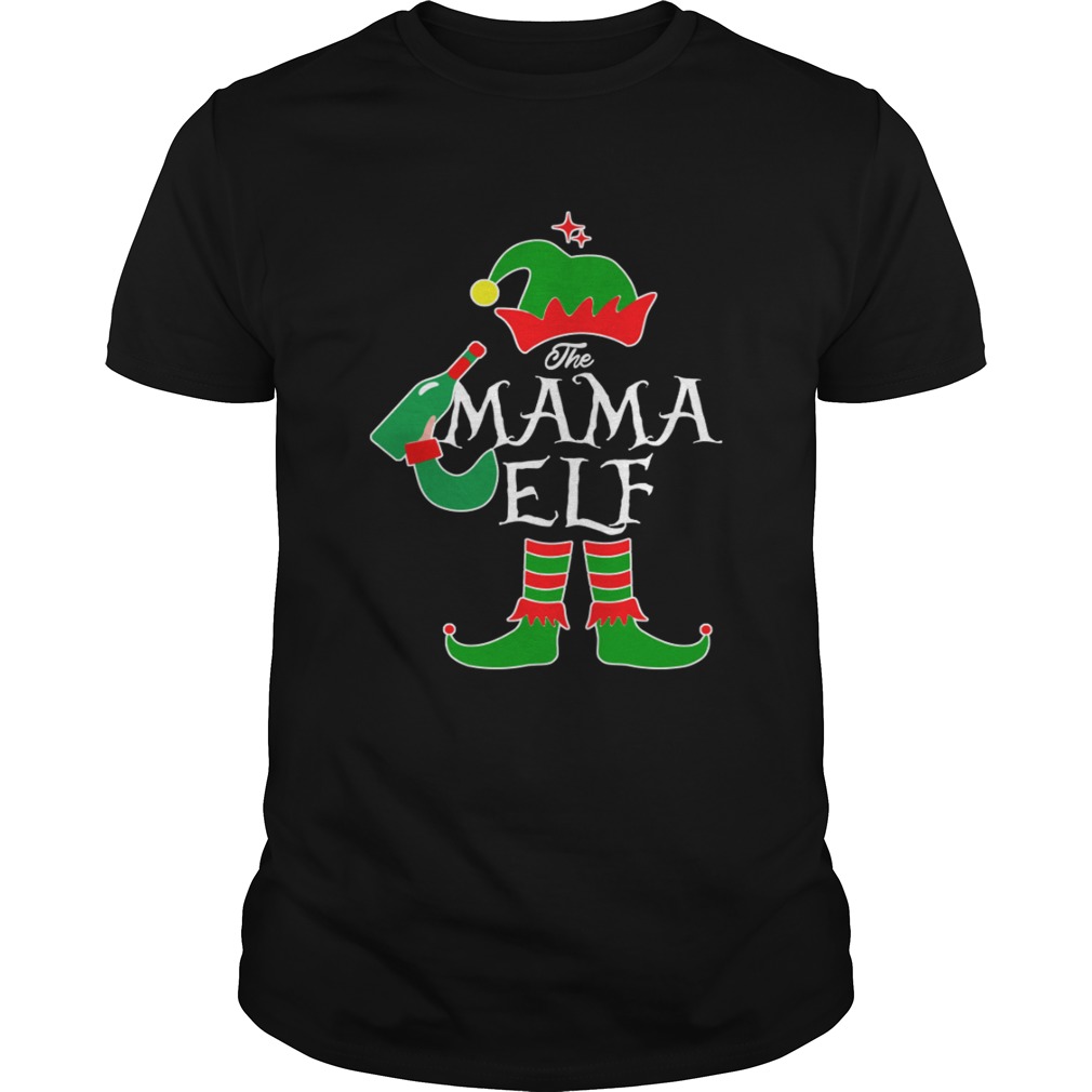 Funny The Mama Elf Family Matching Group Christmas shirt