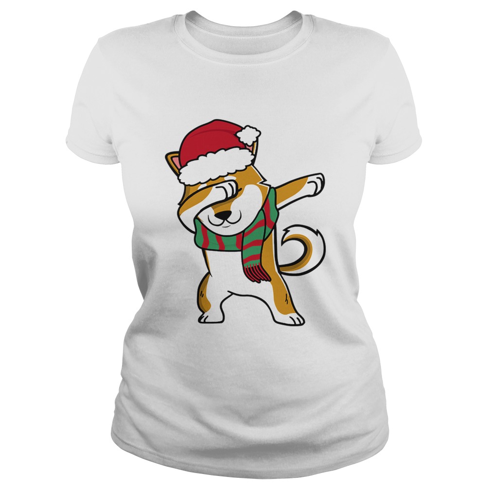 1572867996Dabbing Corgi Christmas Tee For Dog Lover Classic Ladies