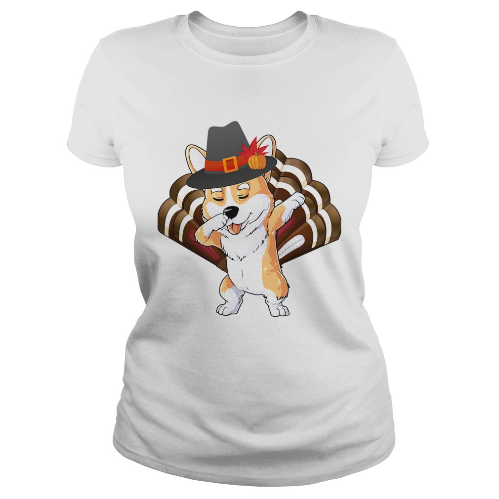 1572868044Dabbing Corgi Turkey Thanksgiving Gift Classic Ladies