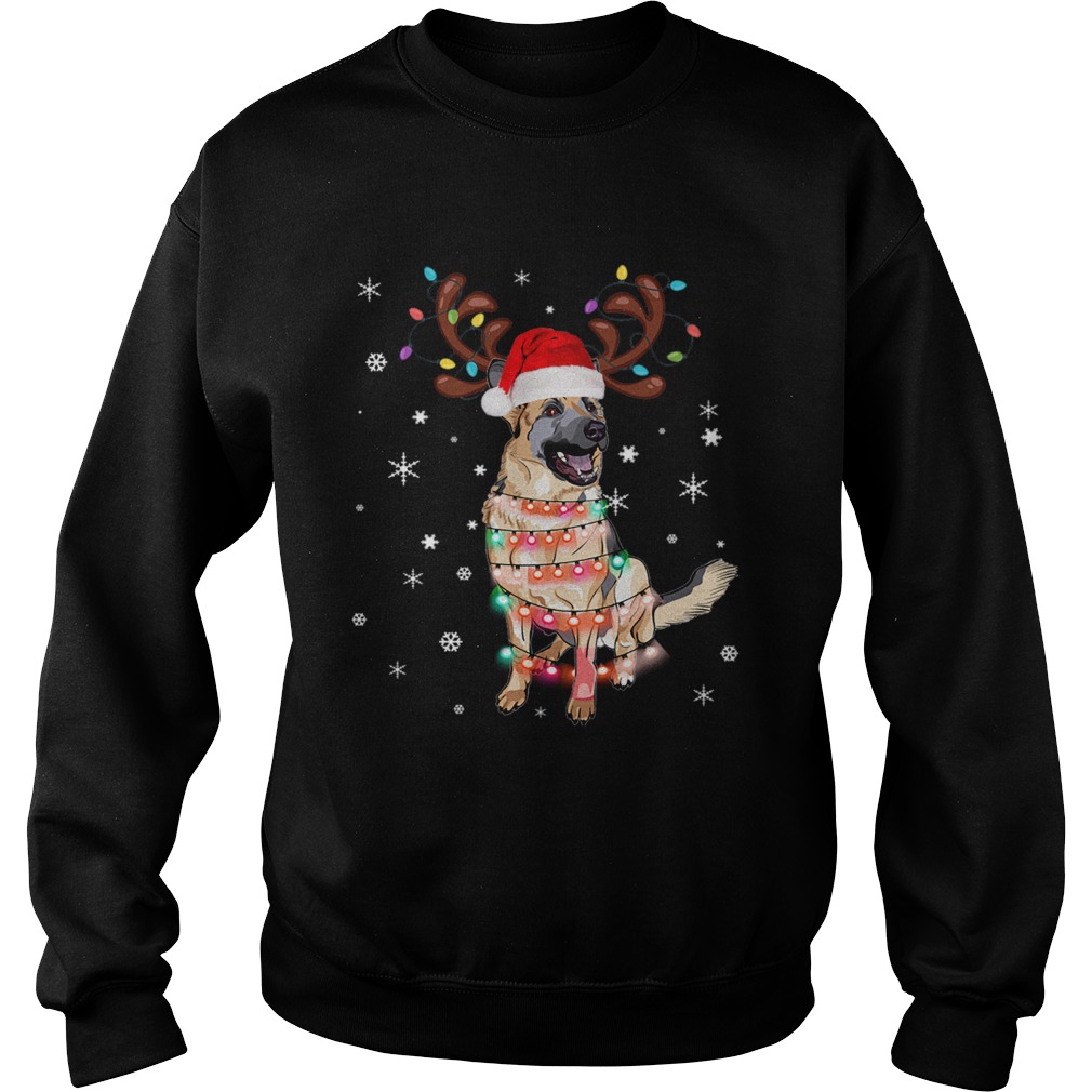 1572868569Christmas Lights Australian Shepherd Funny Dog Lovers Gift Sweatshirt