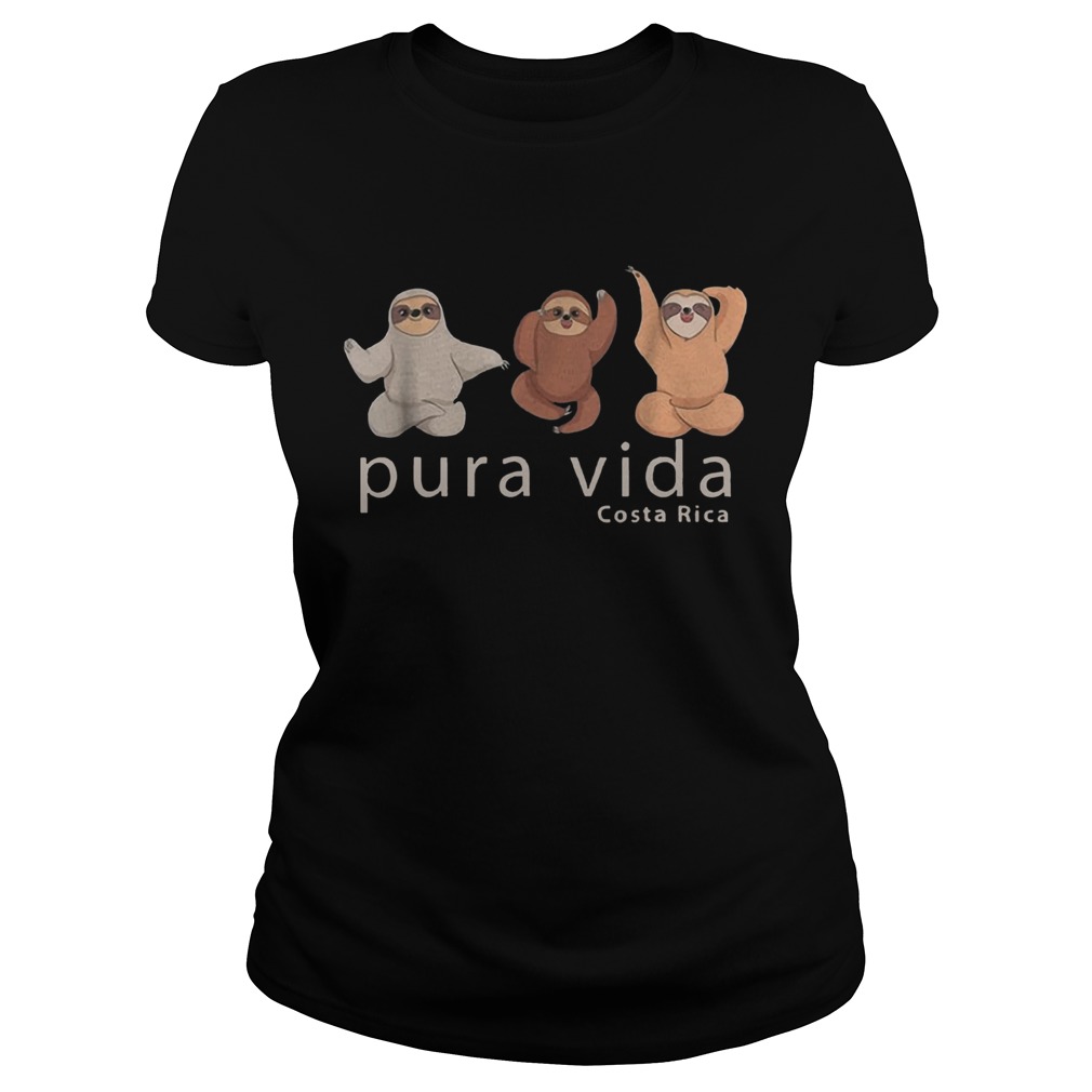 1572872045Costa Rica Sloths Souvenir Pura Vida Classic Ladies